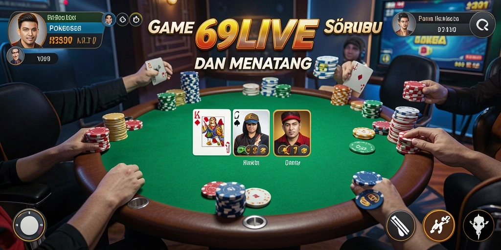 Screenshot gameplay Poker seru di 69LIVE.