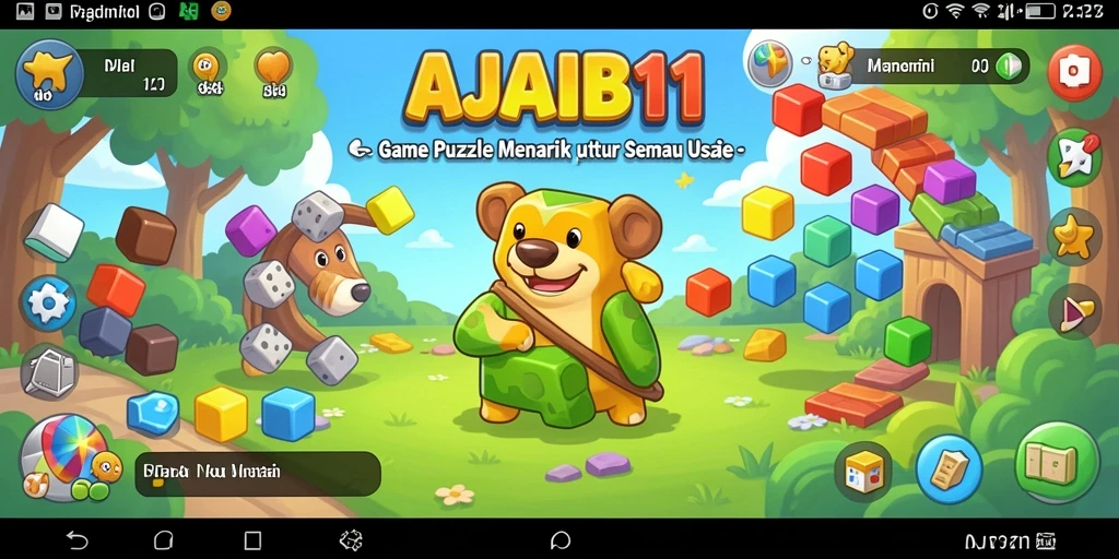 Screenshot gameplay AJAIB11 menampilkan berbagai teka-teki menarik yang menantang.
