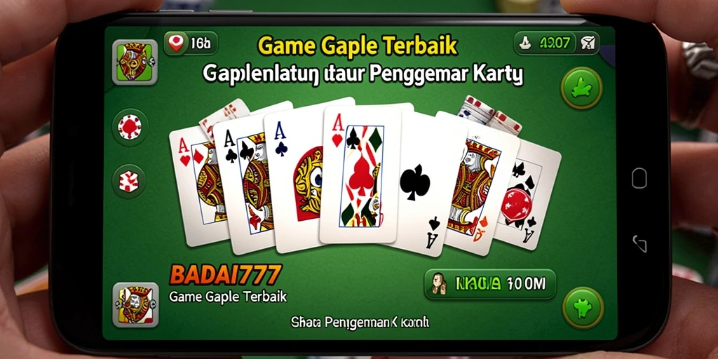 Screenshot gameplay BADAI777 dalam permainan Gaple yang menarik.