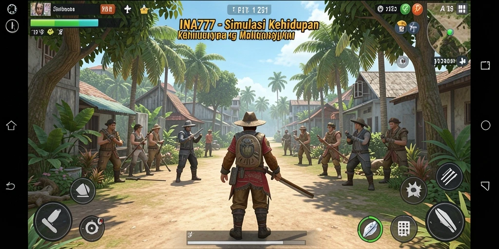 Screenshot utama INA777 menampilkan gameplay simulasi yang mendalam.