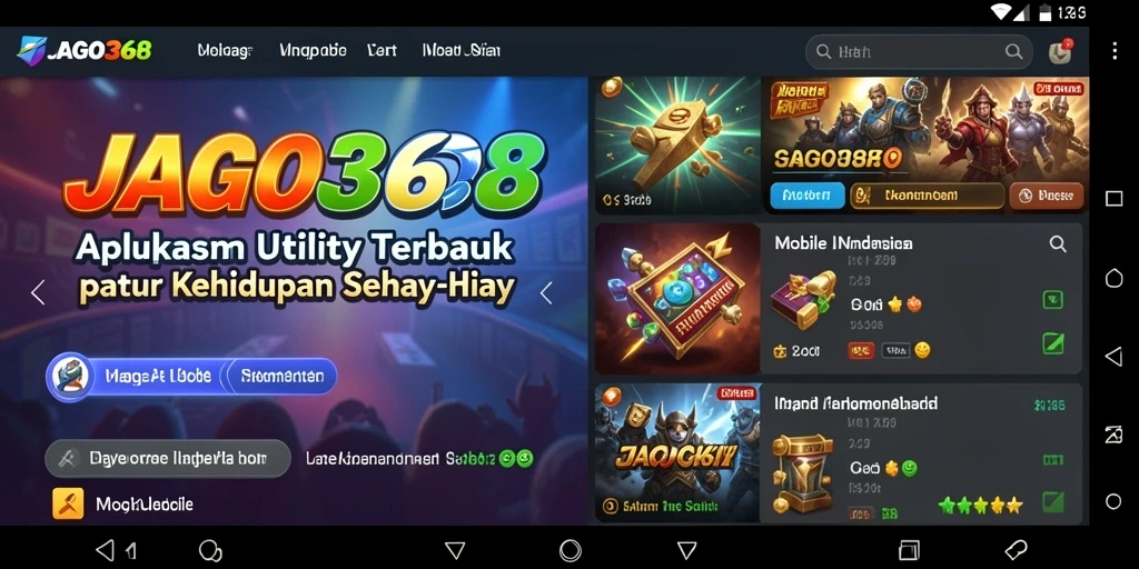 Tampilan antarmuka utama JAGO368 yang intuitif dan ramah pengguna.