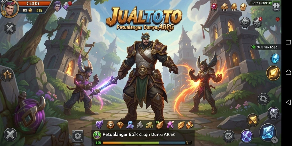 Screenshot JUALTOTO menampilkan aksi seru di dunia ARPG.