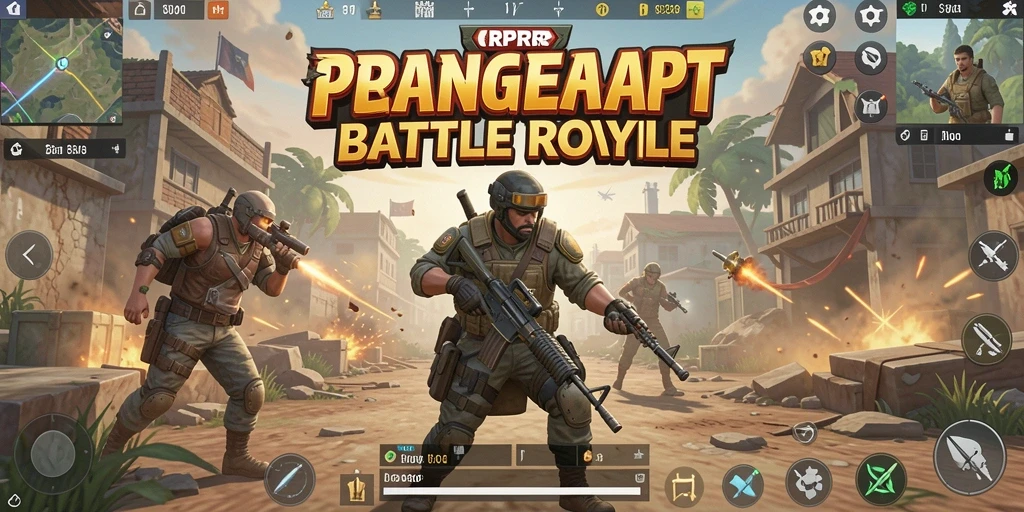 Tampilan menegangkan dari gameplay RPRR dalam pertempuran Battle Royale.