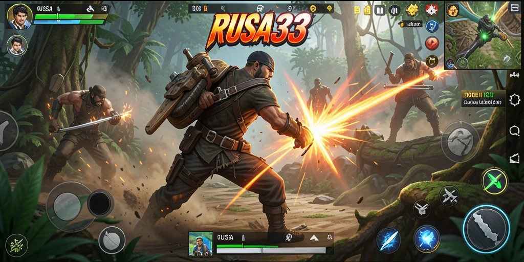 Tampilan gameplay RUSA33 dengan aksi menegangkan dan grafis yang menarik.