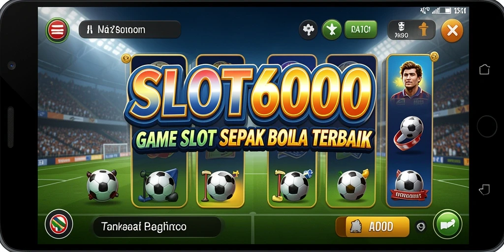 Tampilan menarik dari gameplay <strong>SLOT6000</strong> dengan tema sepak bola.