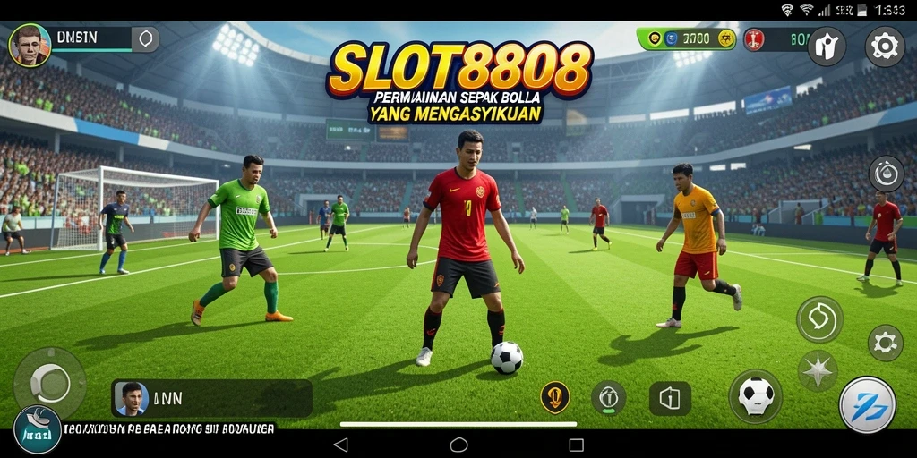 Tampilan gameplay SLOT8808 yang memukau dalam pertandingan sepak bola.